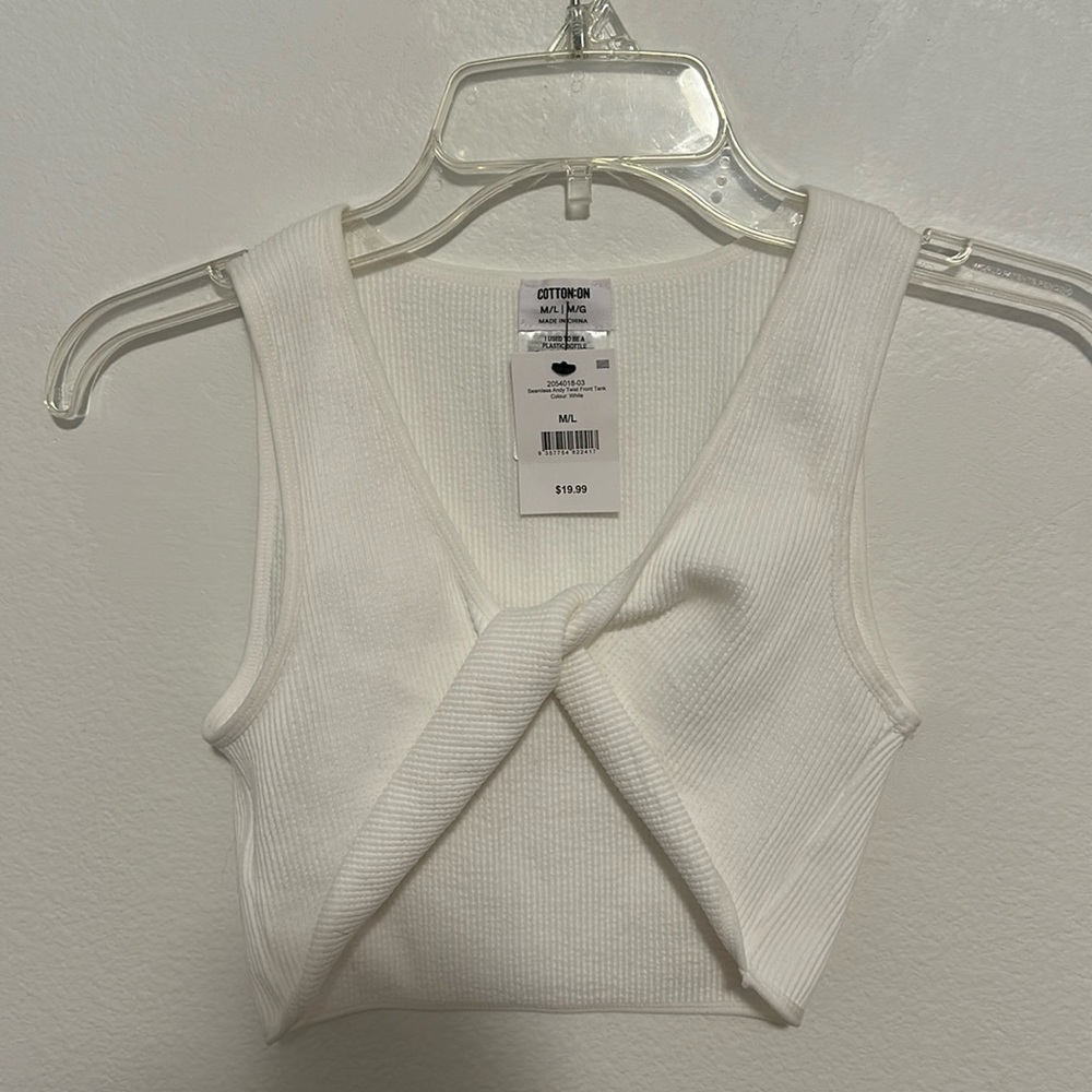 Cotton on -Seamless Andy twist front tank NWT